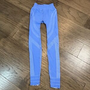 Free People FP Movement Leggings Womens Medium Blue‎ High Waist Athletic